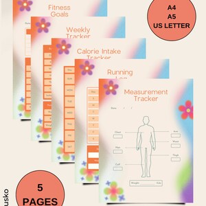 Fitness Planner Printable Body Measurement Planner Bundle - Etsy