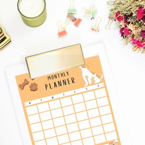 Monthly Planner Dog Themed Printable Monthly Planner Dog - Etsy