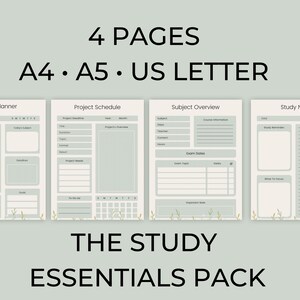 Printable Student Planner Bundle Study Planner Printable - Etsy