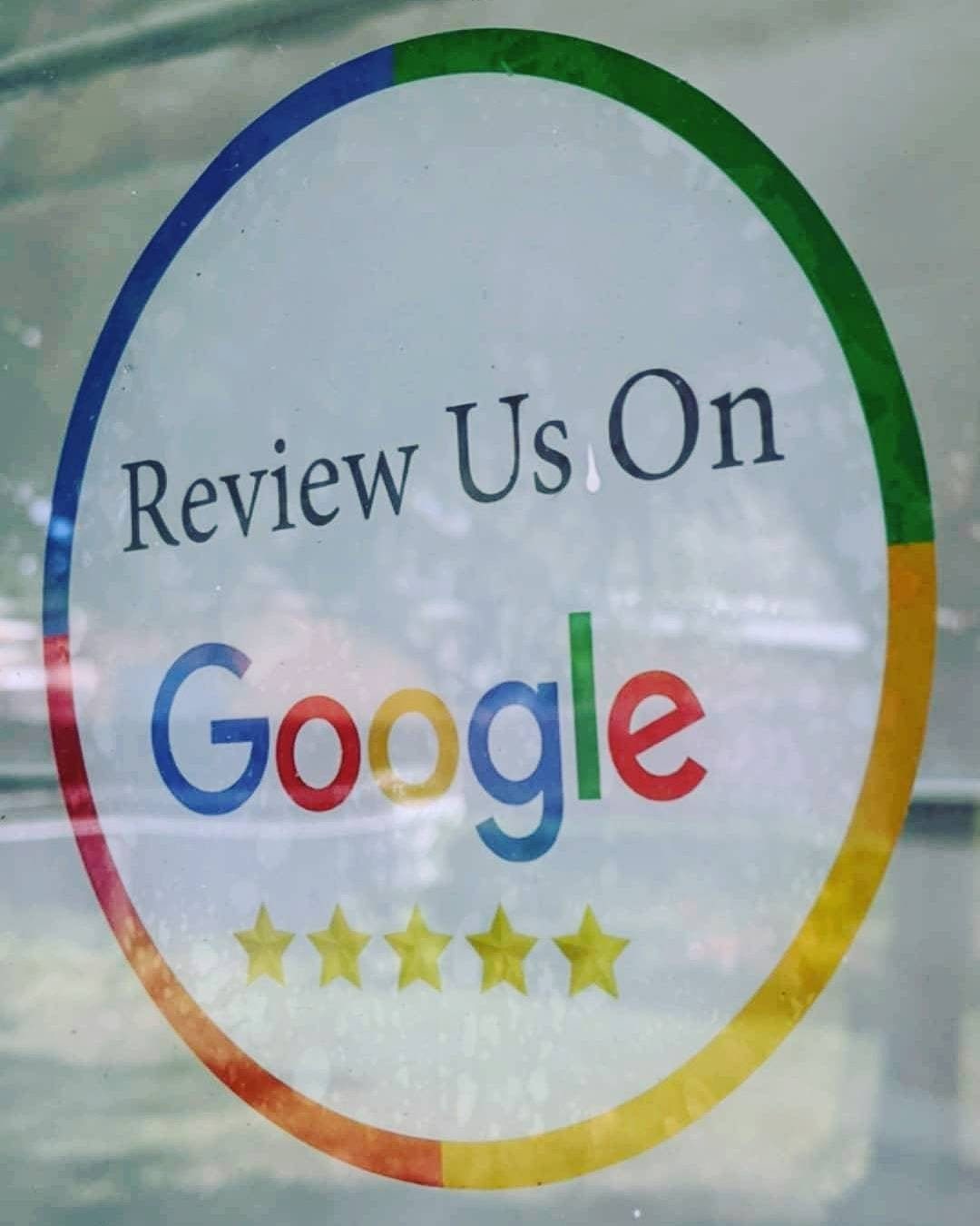 Review Us on Google Vinyl Window Cling Decal Great for Small Businesses