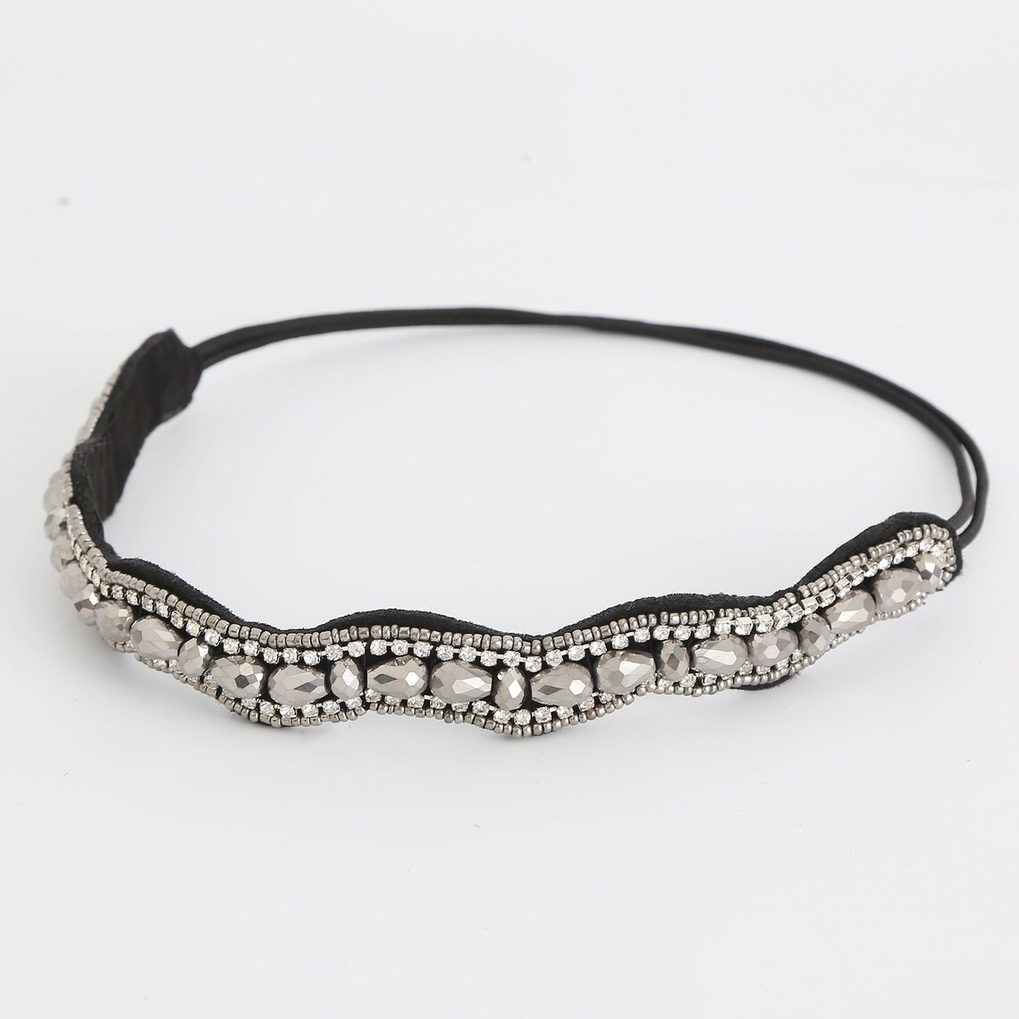 Beaded Women's Hair Band Rhinestone Hair Band Elastic Fashion