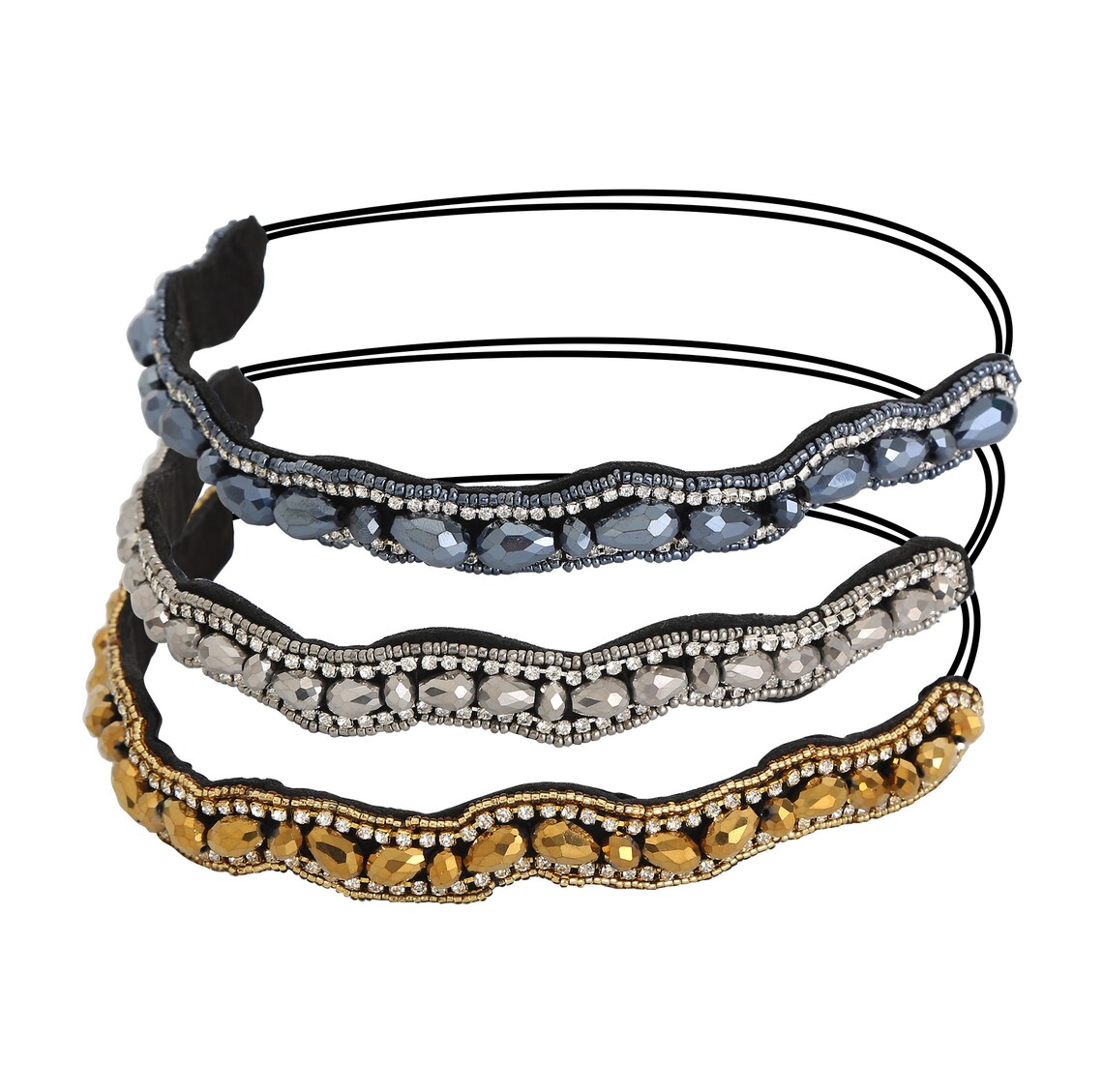 Beaded Women's Hair Band Rhinestone Hair Band Elastic Fashion