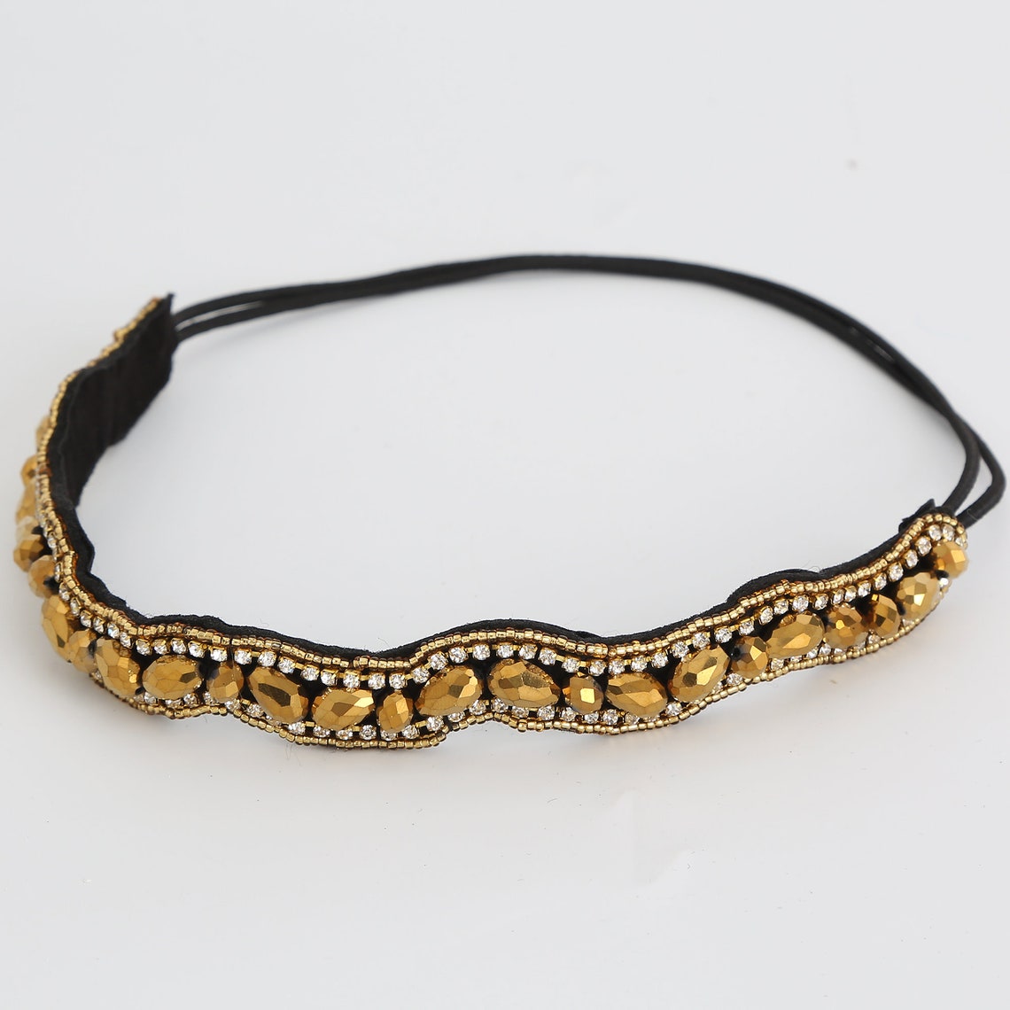 Beaded Women's Hair Band Rhinestone Hair Band Elastic Fashion