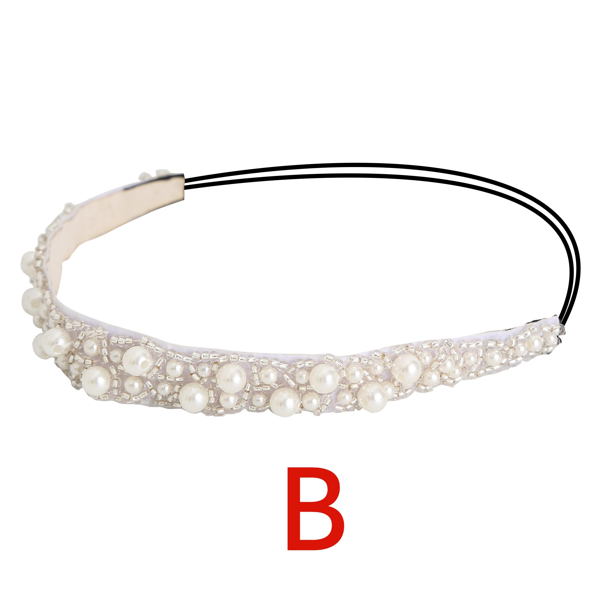Pearl Hair Band Beaded Women's Hair Band Rhinestone Hair Band elastic