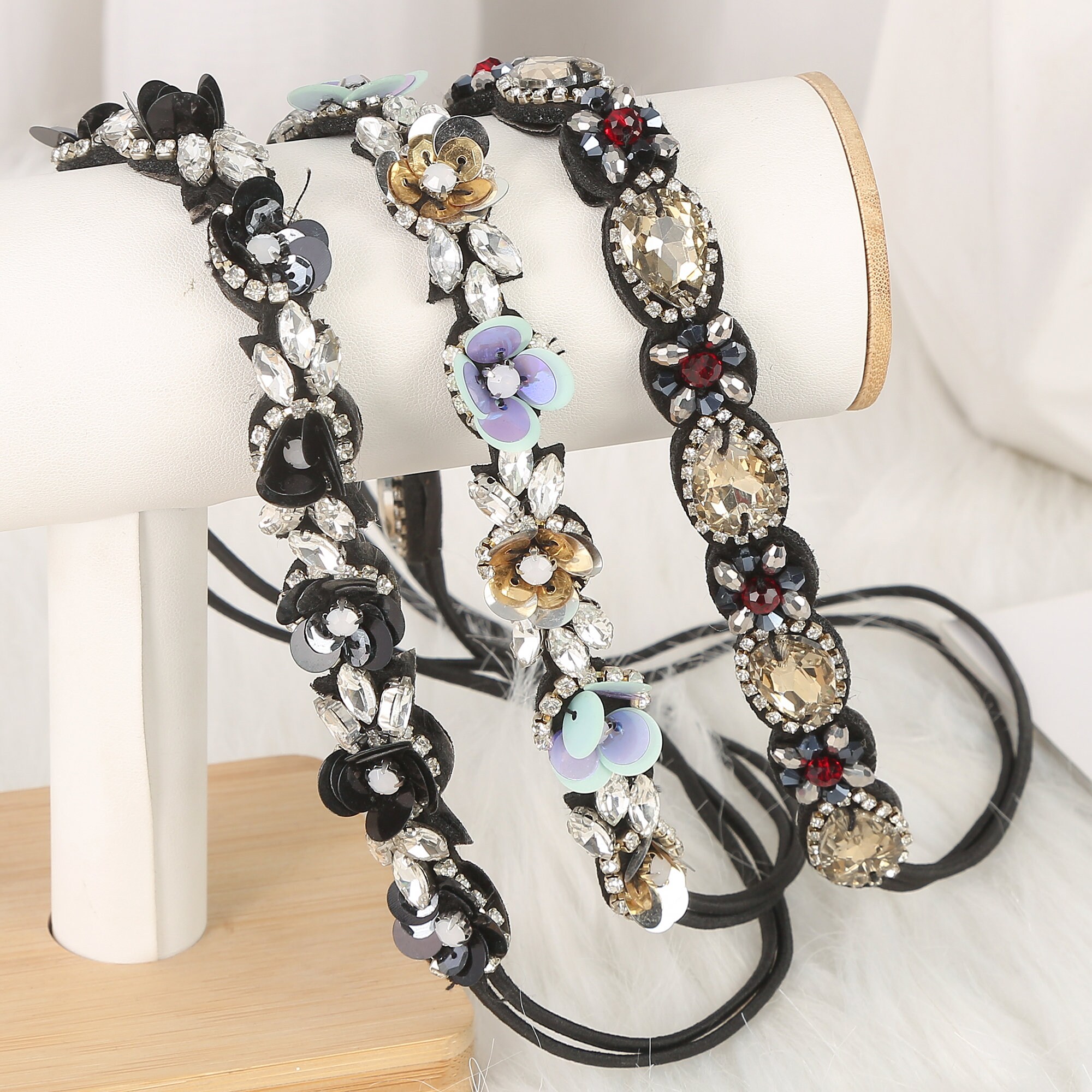 Rhinestone Hair band Beaded hair band Rhinestone Headband Etsy