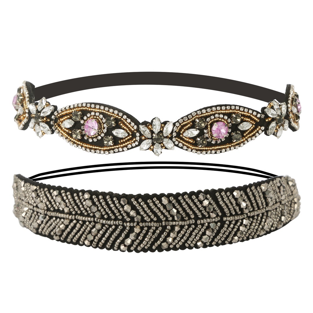 Beaded Women's Hair Band Rhinestone Hair Band rhinestone Headband Elastic Fashion Accessories