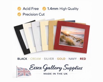 14x11 Picture Mount for A4 Image - Acid Free 1.4mm - various colours available