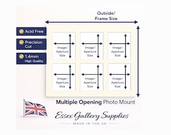 Custom Picture Multi Opening Mount - Acid-Free, Made to Measure