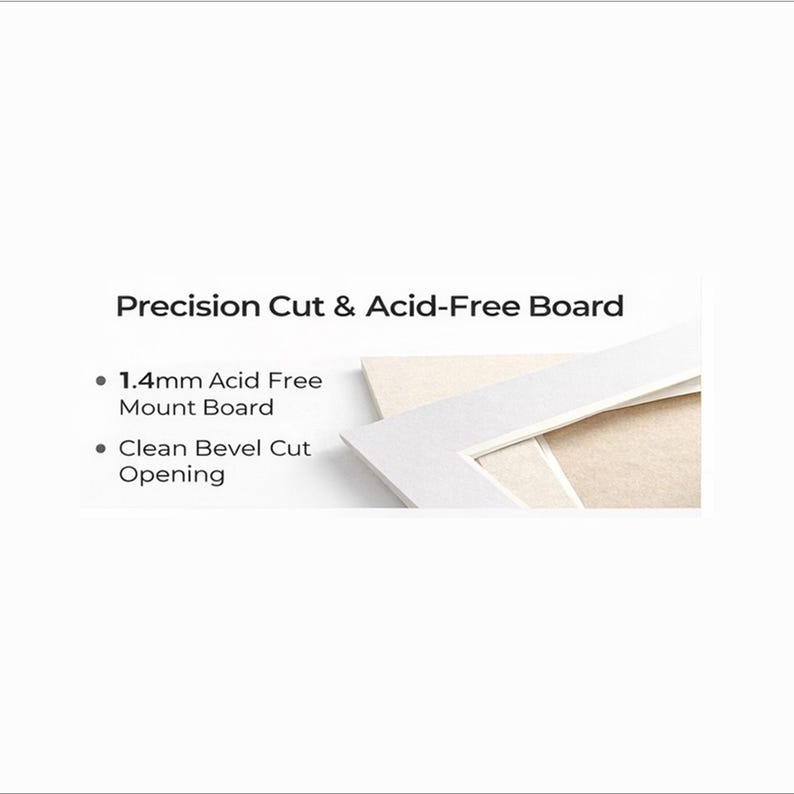 Soft White Photo Mounts – Multiple Sizes Available, Acid-Free Picture Mount Board for Frames image 3