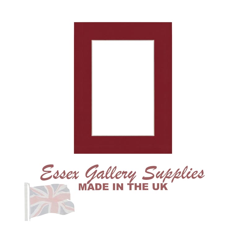 Bespoke/Made to Measure Picture & Photo Mounts Cut to Any Size Max outside size A1 841mm x 594mm / 84.1cm x 59.4cm Crimson (Dark Red)