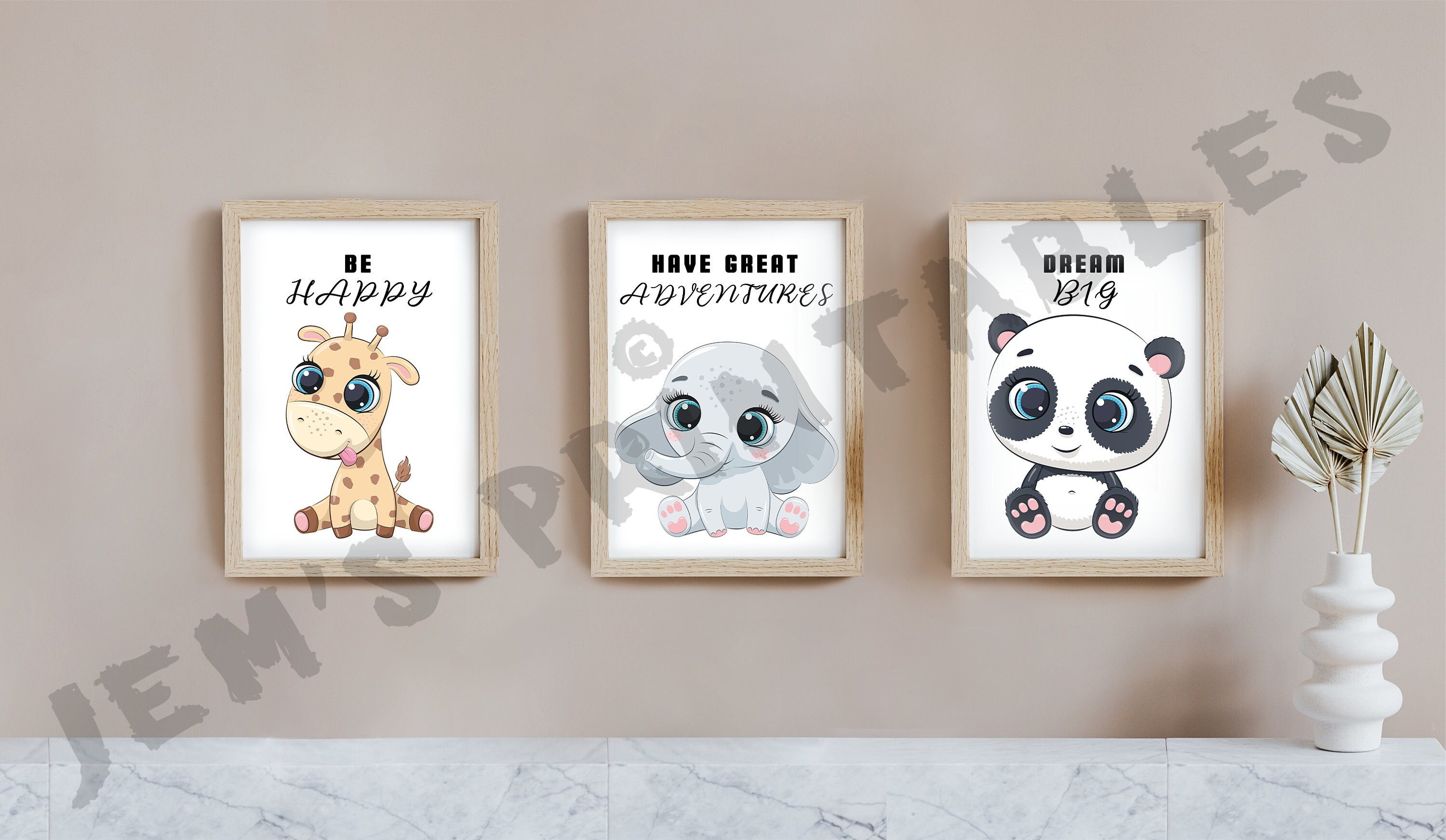 Set of 3 Printable Baby Wall Art for Nursery Etsy