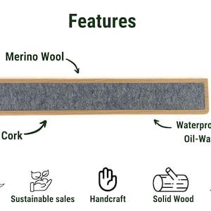 Ergonomic Wooden Wrist Rest for Keyboard | Comfortable Support Felt Pad | Custom Wrist Pad | Home Office Desk Accessories | Gift for Her