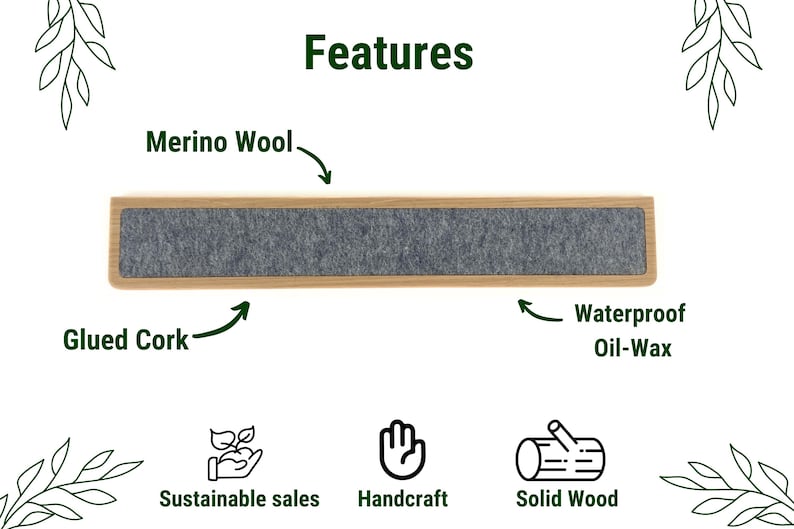 Ergonomic Wooden Wrist Rest for Keyboard | Comfortable Support Felt Pad | Custom Wrist Pad | Home Office Desk Accessories | Gift for Her