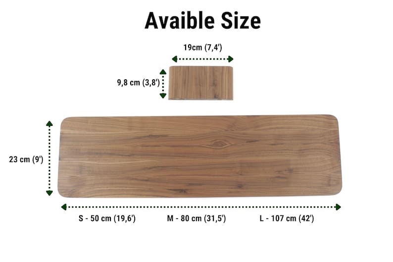 Dual Wooden Desk Shelf | Solid Wood Monitor Stand | Desk Organizer | Ergonomic Office Storage | Large Display Stand | Gift for Him
