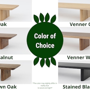Dual Wooden Desk Shelf | Solid Wood Monitor Stand | Desk Organizer | Ergonomic Office Storage | Large Display Stand | Gift for Him