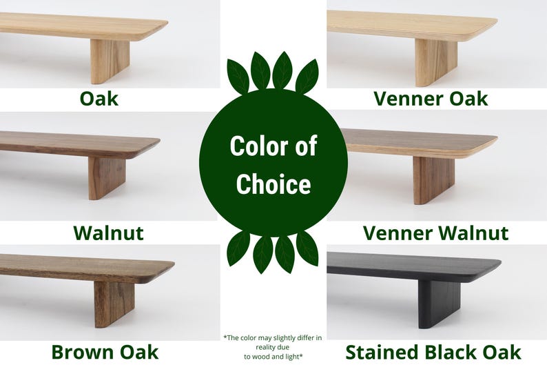 Dual Wooden Desk Shelf | Solid Wood Monitor Stand | Desk Organizer | Ergonomic Office Storage | Large Display Stand | Gift for Him