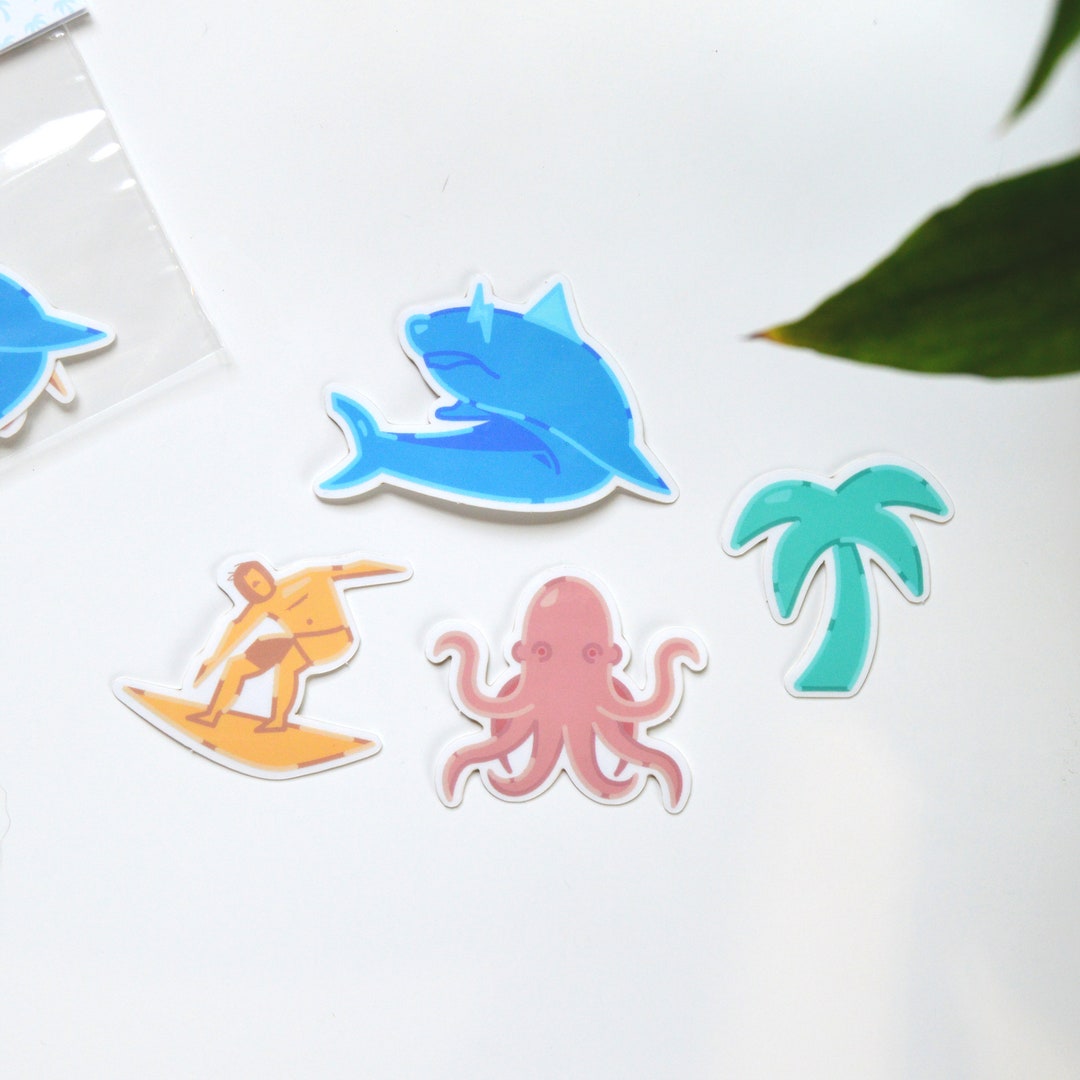 Ocean Life Sticker Pack Etsy