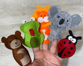 10 Marionette Da Dito Animali In Peluche – Pupazzetti Per Bambini, Feste, Bomboniere E Giochi Creativi - 2