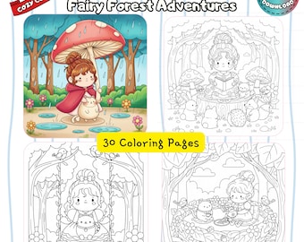 Minty & Boomsy Fairy Forest Coloring Book | 30 Cozy Pages PDF + PNG