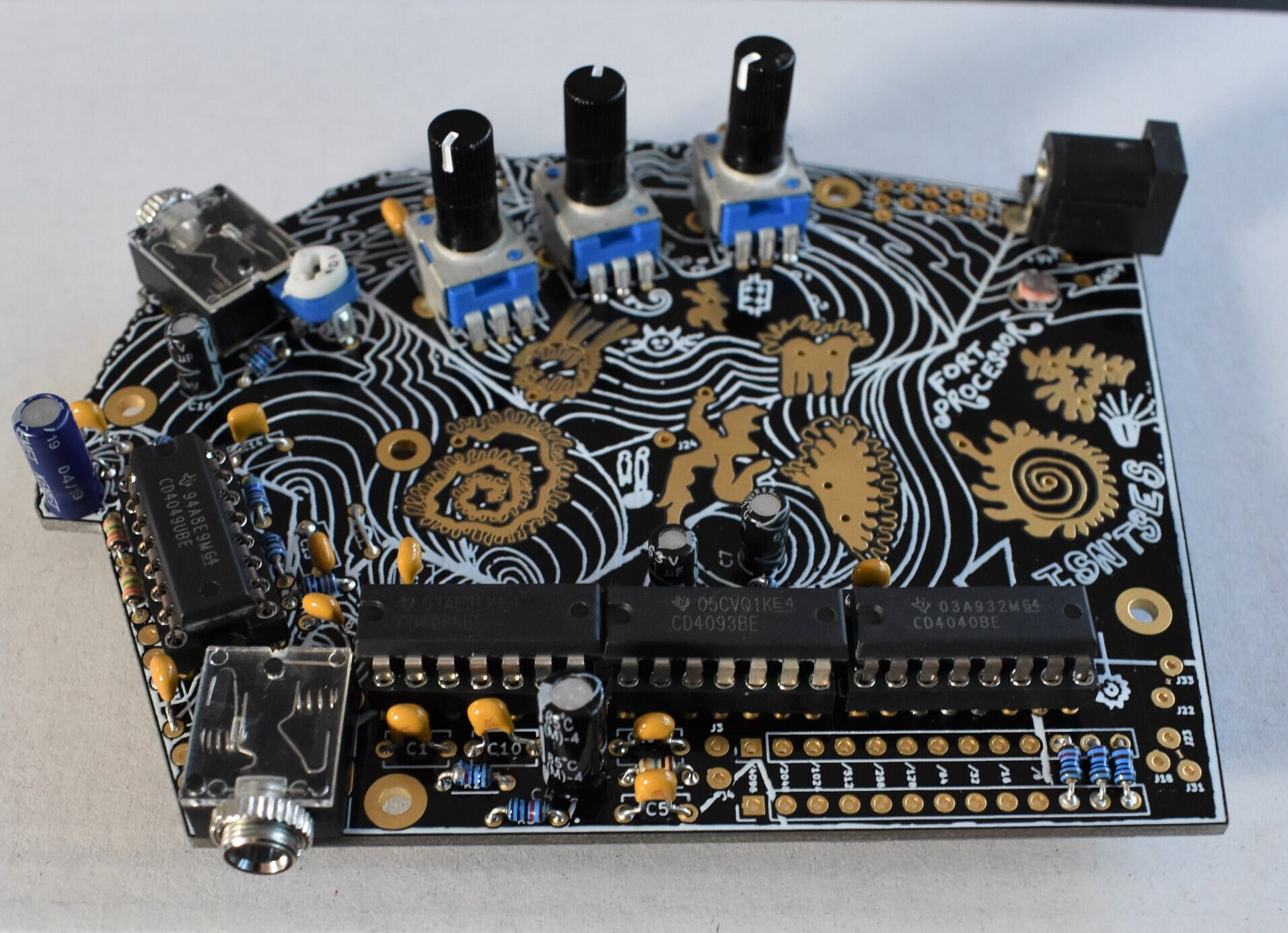 Fort Processor DIY Kit – Noise Synth, Open Circuitboard, Black
