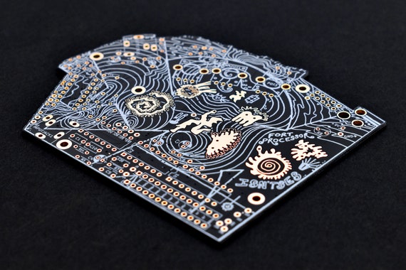 Fort Processor PCB, Deluxe Black & Gold Version - PCB Only - DIY