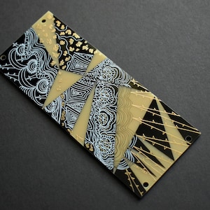 10HP Eurorack Blank Panel With Artwork. (Design B) 3U, Black & Gold Modular Blind Panel, PCB Art, Eurorack Accessories