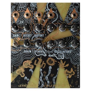 Chernobyletta Eurorack Module, Black & Gold Noise Synth with Touch Pads, Fully Built