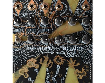 Chernobyletta Eurorack Module, Black & Gold Noise Synth with Touch Pads, Fully Built