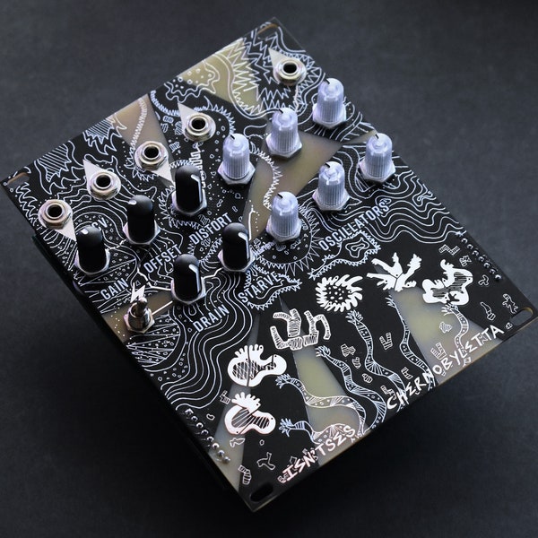 Chernobyletta Eurorack Module - Noise and Drone Oscillator Synth with CV Offset, Distortion and Touch Controls. Fully built.