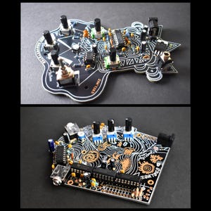 Bundle Deal Fully Built- Dark Harvestator + Fort Processor, Noise Synths, Black and Gold,