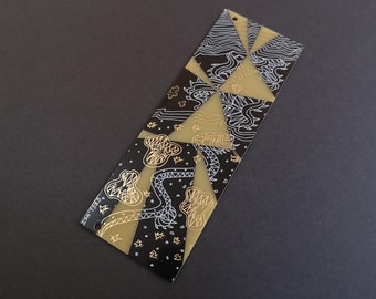 9HP Eurorack Blank Panel, Black & Gold PCB Art, Modular Synth Accessory