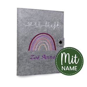 Filz U-Heft Hülle personalisiert für das deutsche Untersuchungsheft | Designs zur Auswahl | Schutzhülle, Geschenk Geburt, Schwangerschaft