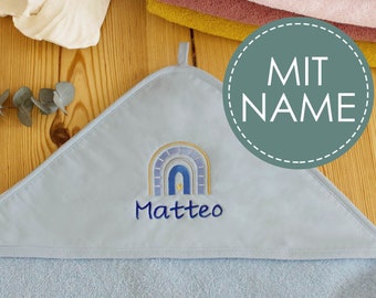 Baby hooded towel embroidered with name | Baby Towel Personalized | Baby gift bath towel boys girls