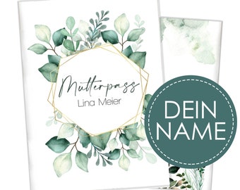 Mother's passport cover personalized for the German mother's passport | Case with name | Protective cover, case, gift for pregnant women