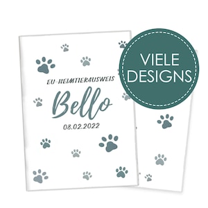 EU-Heimtierausweis & Impfpass Hülle personalisiert | viele Designs | Schutzhülle mit Namen | Hund Katze Haustier