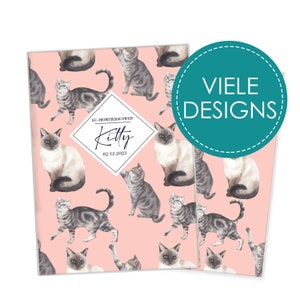 EU-Heimtierausweis & Impfpass Hülle personalisiert | viele Designs | Schutzhülle mit Namen | Katze Hund Haustier
