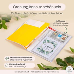 Personalized U-booklet and vaccination certificate cover | Protective cover with name | Gift for birth, pregnancy, and baby shower for boys and girls image 9