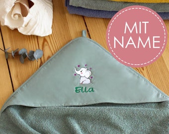 Baby hooded towel embroidered with name | Baby Towel Personalized | Baby gift bath towel boys girls