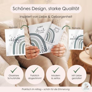 Personalized U-booklet and vaccination certificate cover | Protective cover with name | Gift for birth, pregnancy, and baby shower for boys and girls image 8