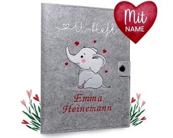 Felt Child Health Record Booklet Cover Personalized for the German Child Health Record Booklet | Designs to Choose From | Protective Cover, Gift for Birth, Pregnancy