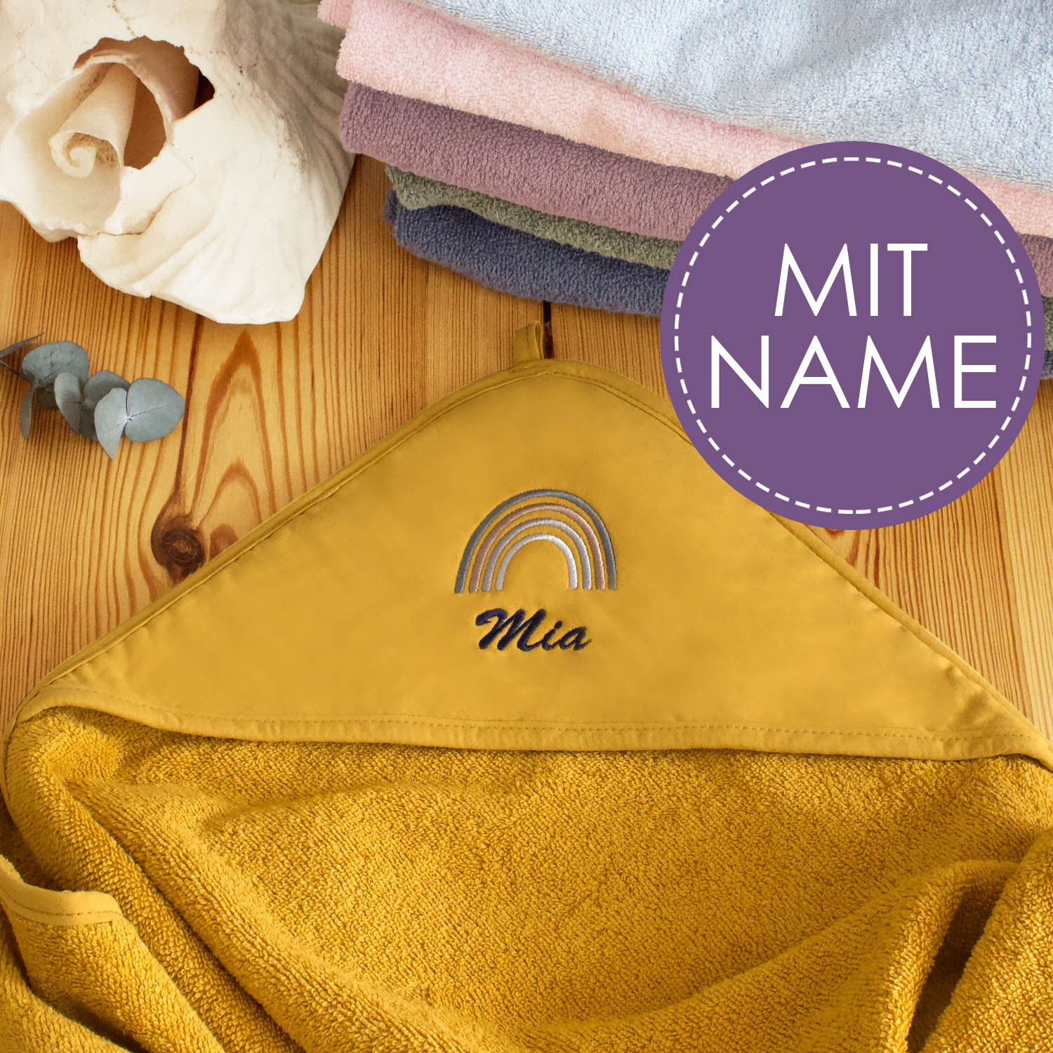 Baby hooded towel embroidered with name | Personalized baby towel | Baby child gift bath towel boys girls