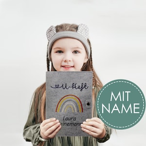Filz U-Heft Hülle personalisiert für das deutsche Untersuchungsheft | Designs zur Auswahl | Schutzhülle, Geschenk Geburt, Schwangerschaft