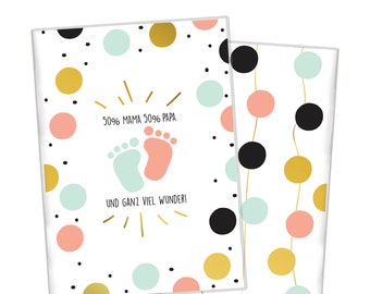 Maternity passport cover for the German maternity passport | High-quality case "a lot of wonders" "baby feet" | Protective cover, case, gift for pregnant women