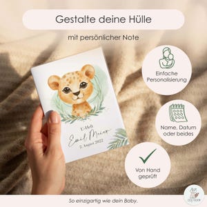 Personalized U-booklet and vaccination certificate cover | Protective cover with name | Gift for birth, pregnancy, and baby shower for boys and girls image 7