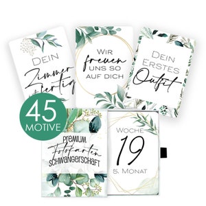 45 Baby Meilenstein-Karten für Jungen und Mädchen mit hochwertiger Verpackung von Cozy Racoon Geschenk zur Geburt, Babyparty,Schwangerschaft