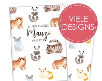 EU Pet Passport & Vaccination Card Case Personalized | many designs | Protective case with name | cat dog pet