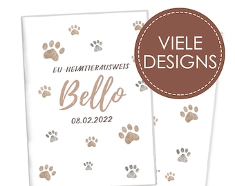 EU-Heimtierausweis & Impfpass Hülle personalisiert | viele Designs | Schutzhülle mit Namen | Hund Katze Haustier