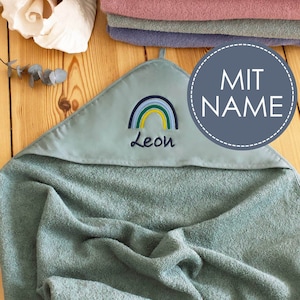 Baby hooded towel embroidered with name | Personalized baby towel | Baby child gift bath towel boys girls