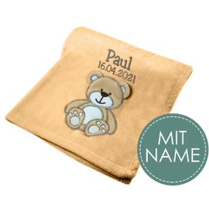 Babydeken met Oeko-Tex certificaat geborduurd met gewenste tekst | Gepersonaliseerde deken voor babyjongens en -meisjes | Geboorte startpakket