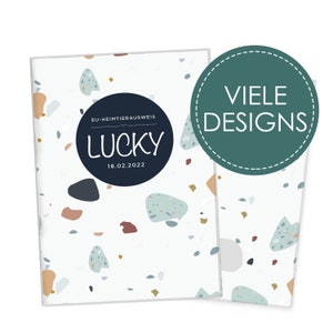 EU-Heimtierausweis Hülle & Impfpass Hülle personalisiert | viele Designs | Schutzhülle mit Namen | Hund Katze Haustier